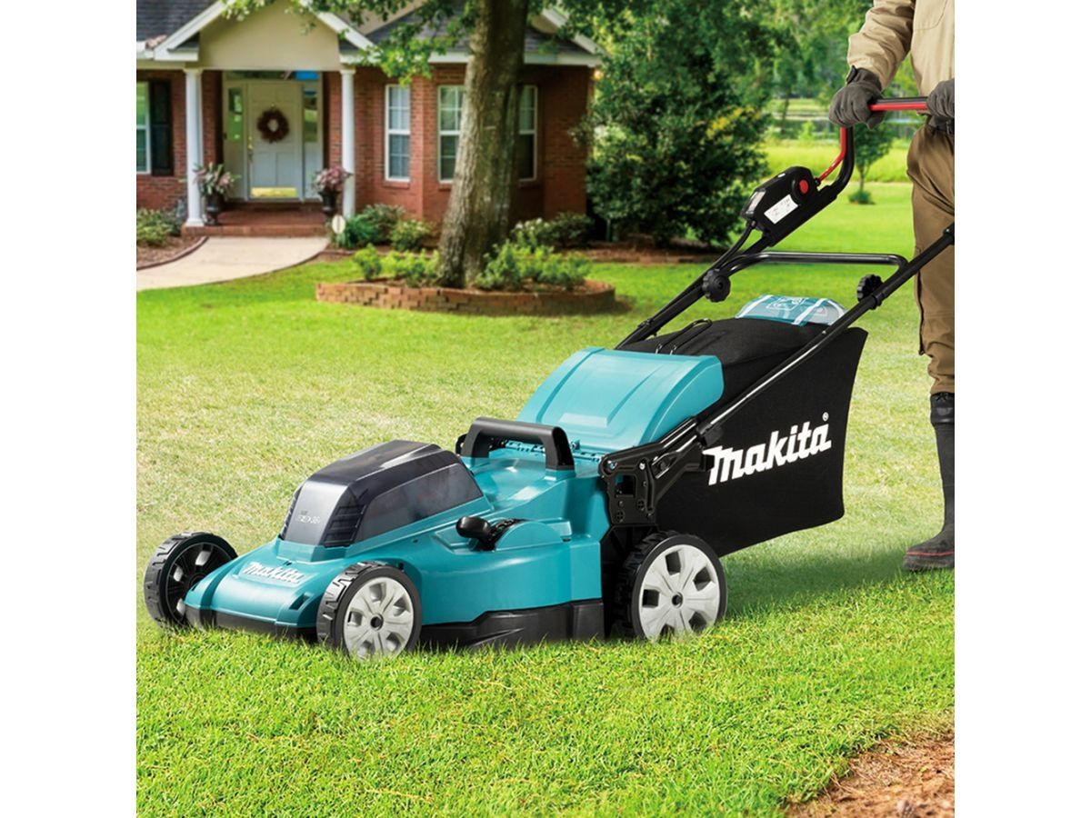 Газонокосилка аккумуляторная MAKITA LXT DLM480CT2 18+18В 