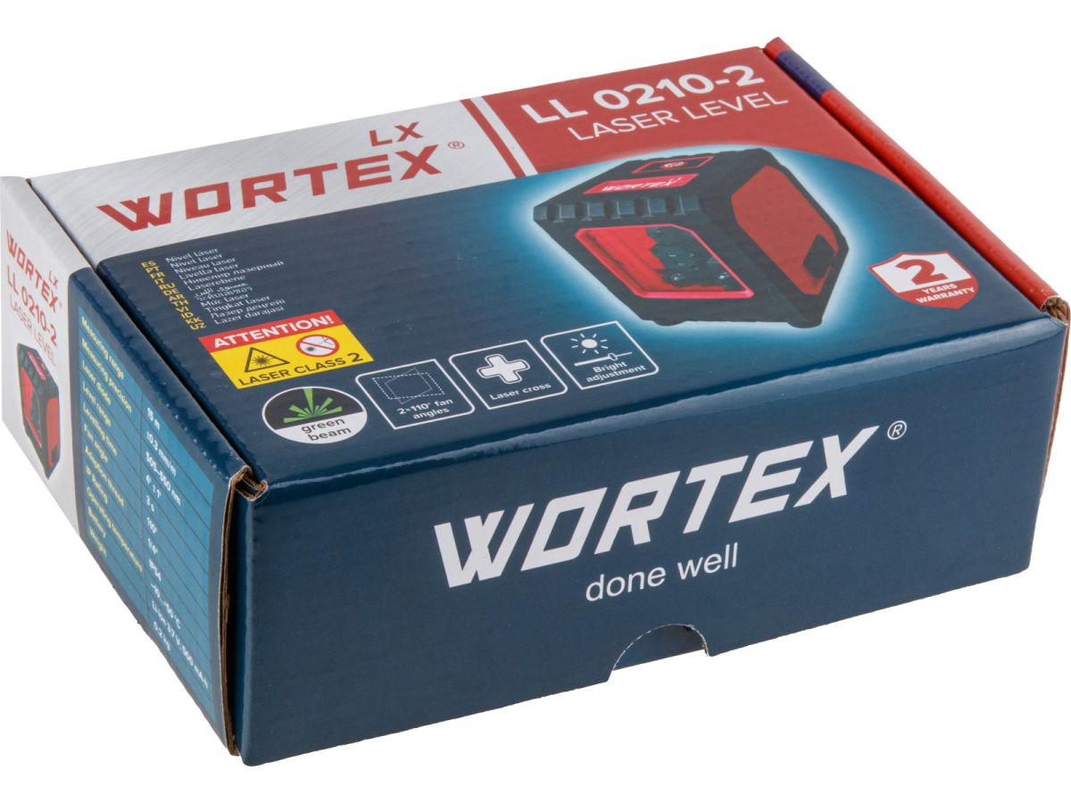 Нивелир лазерный линейный WORTEX LX LL 0210-2  2х110°,до 15м