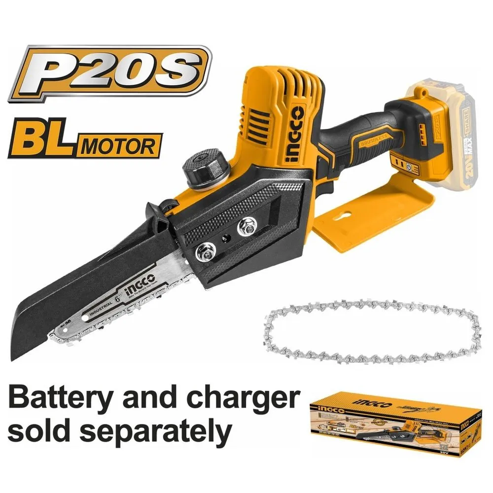 Аккумуляторная мини-цепная пила INGCO INDUSTRIAL CGSLI20685