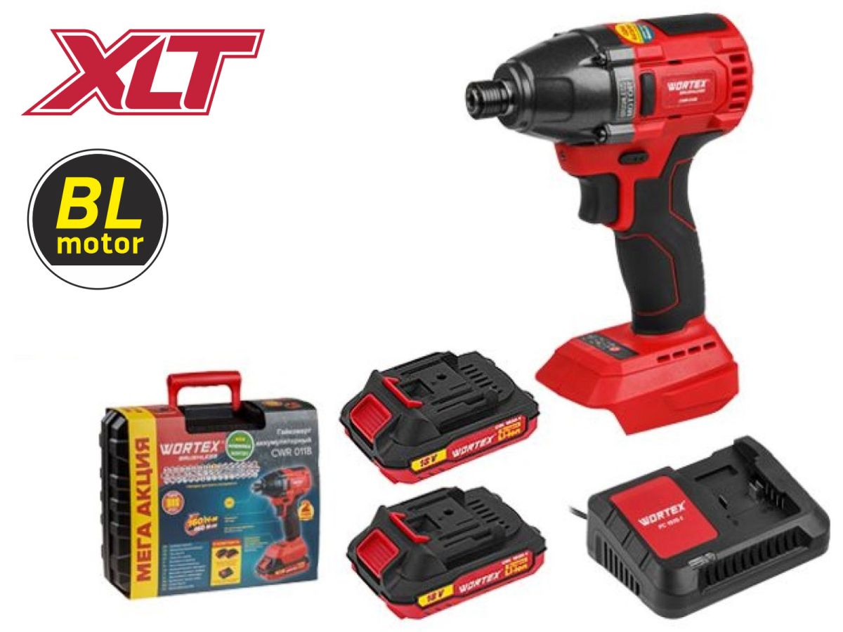 Аккумуляторный ударный гайковерт/винтоверт WORTEX CWR 0118,18 В, 160 Н*м