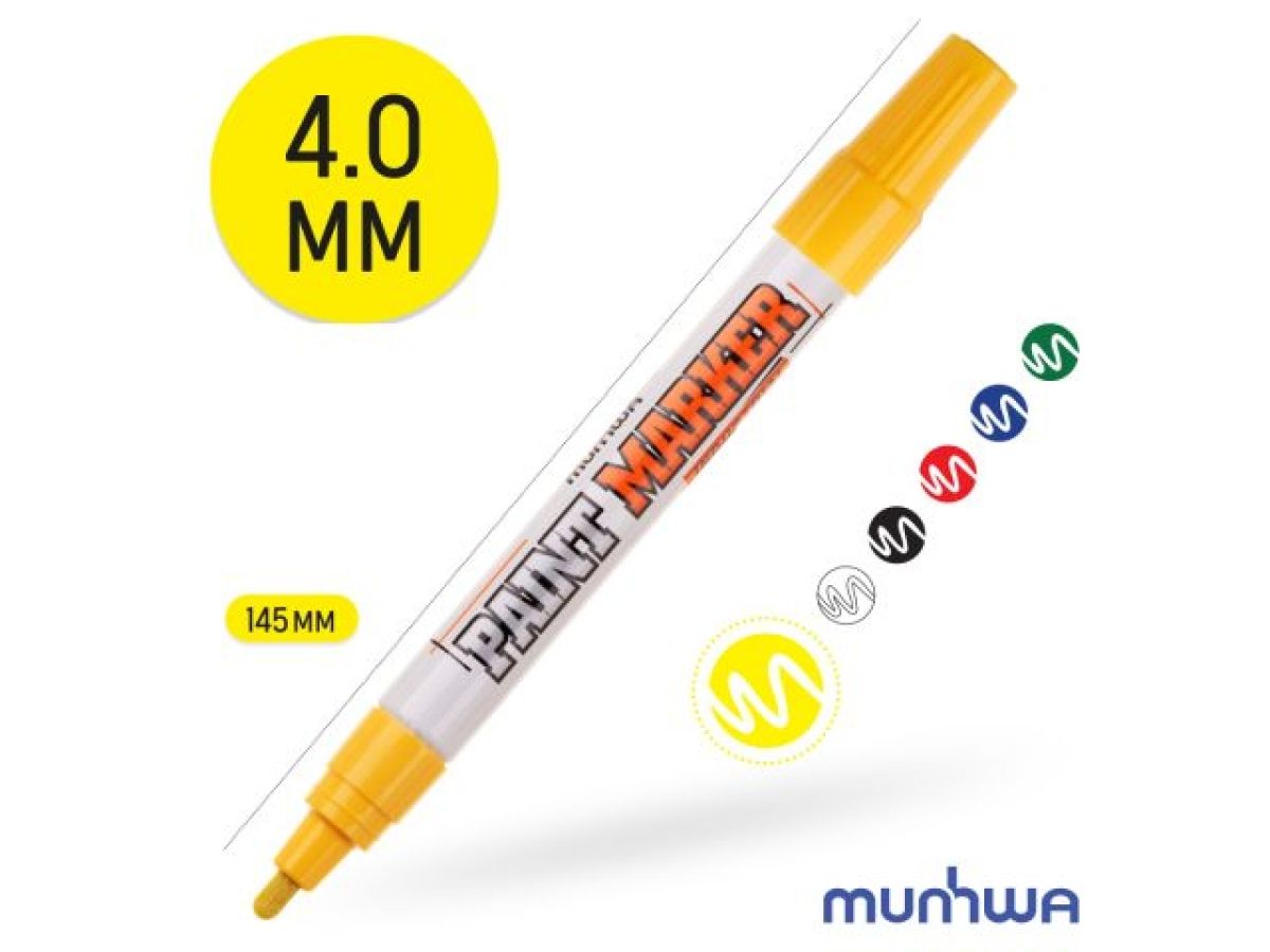  Маркер-краска промышленный желтый MUNHWA INDUSTRIAL