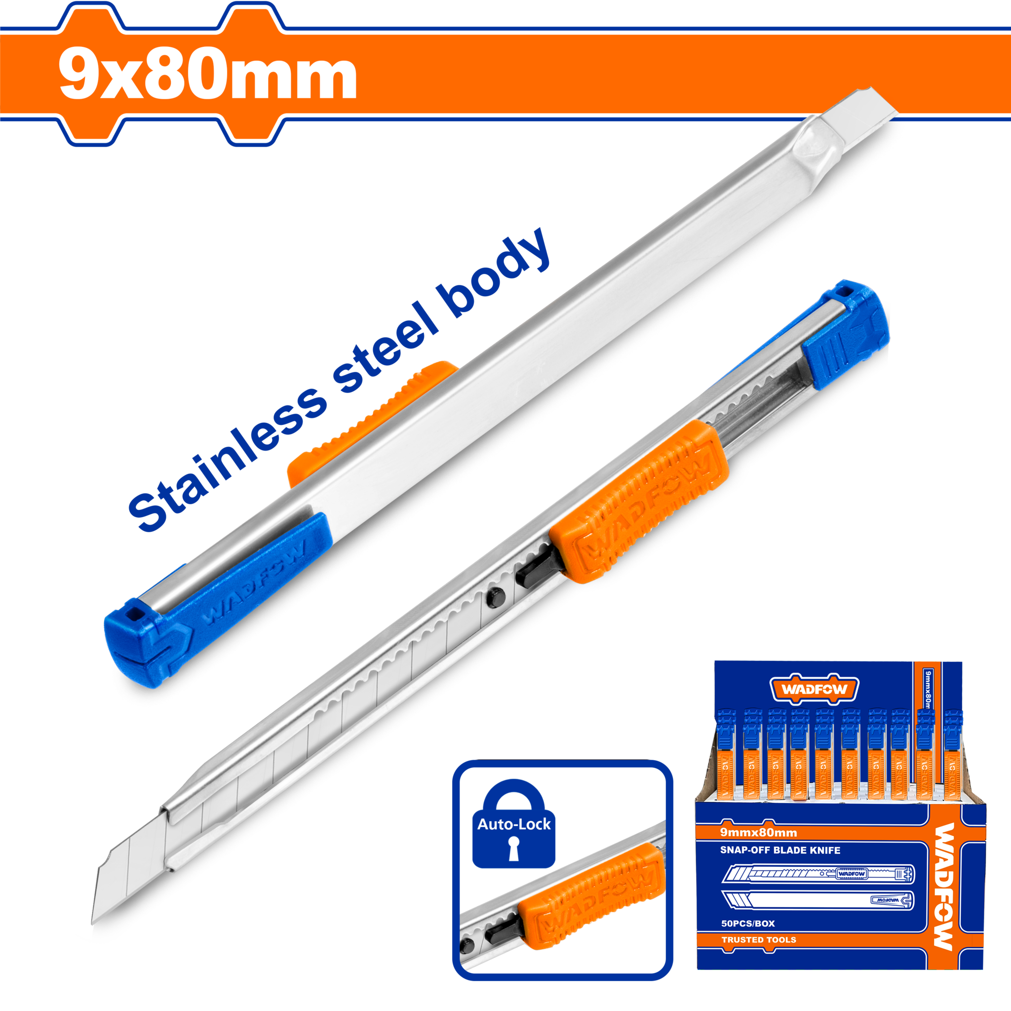 Нож универсальный 140 мм (9х80мм) (50/600) WADFOW WSK1509