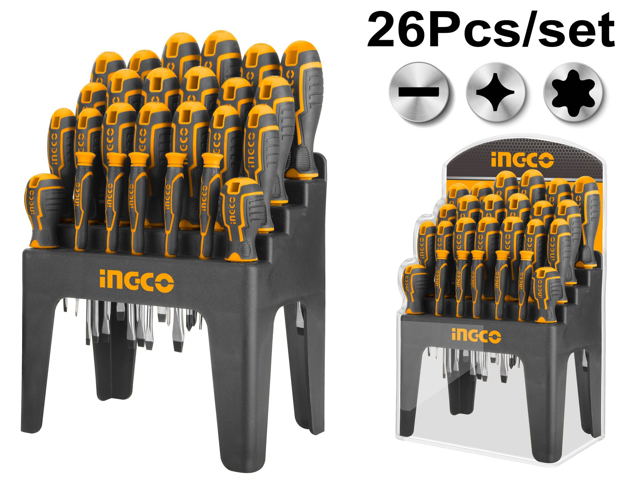 Набор отверток из 26 шт. INGCO HKSD2628