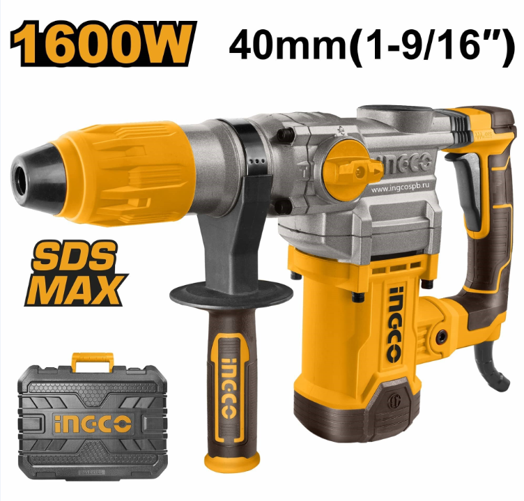 Перфоратор 1600Вт SDS-Max 10Дж кейс SUPER INGCO RH1600388 INDUSTRIAL