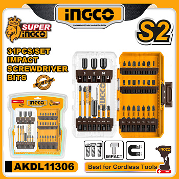 Набор ударных бит IMPACT 31шт. S2 SUPER INGCO AKDL11306 INDUSTRIAL