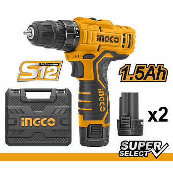 Аккумуляторный шуруповерт 12 В INGCO CDLI12208