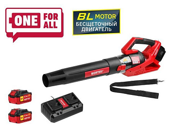 Аккумуляторная воздуходувка WORTEX BB2536D 18В+18В