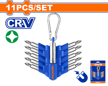 Набор бит PH2 с держателем 11 шт WADFOW WBS1602