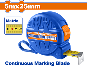 Рулетка 5м х 25мм WADFOW WMT4331