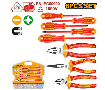 Набор диэлектрического инструмента 8 шт INGCO HKIST3081 INDUSTRIAL