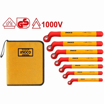 Набор гаечных ключей с изолированным кольцом из 7 шт. INGCO INDUSTRIAL HKISPA0702