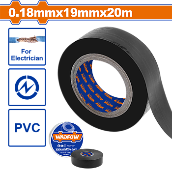 Изолента черная 19ммх20м WADFOW WPN2001