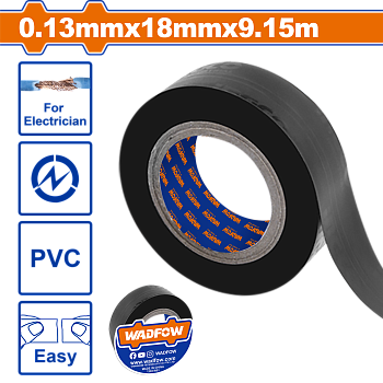 Изолента черная 19ммх9.15м WADFOW WPN1103