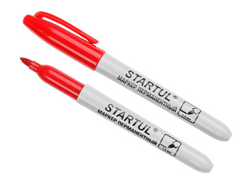 Маркер промышленный перманентный фетровый красный STARTUL PROFI (ST4350-03)