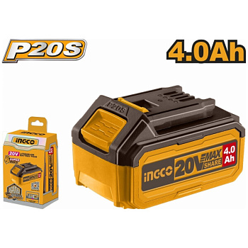 Аккумуляторная батарея 20В/4.0Ач. SUPER INGCO FBLI20021 INDUSTRIAL
