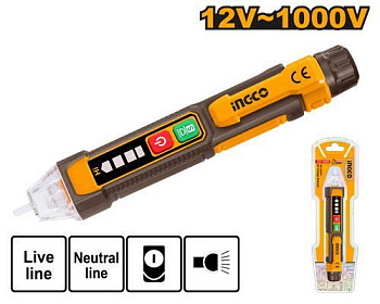 Отвертка индикаторная бесконтактная 12-1000В SUPER INGCO VD100091