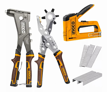 Набор степлер, заклепочник, дырокол SUPER INGCO HRSG0401 INDUSTRIAL