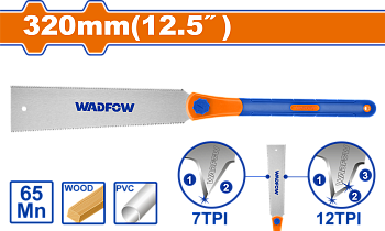 Ножовка с двойной кромкой 320 мм 7TPI+12TPI (6/24) WADFOW WHWD112