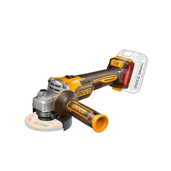 Угловая шлифмашина бесщеточная INGCO CAGLI211541, 20 В 1х4,0 Ач 115 мм