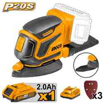 Аккумуляторная вибрационная шлифовальная машина INGCO CDSLI20511