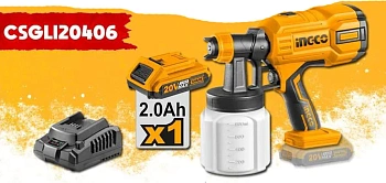 Аккумуляторный краскопульт INGCO CSGLI20406