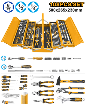 Набор ручного инструмента 108 шт HTCS151081 INDUSTRIAL