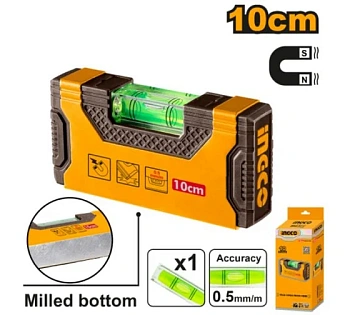 Уровень пузырьковый 100 мм INGCO HMSL05101 INDUSTRIAL