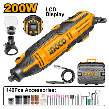 Гравер 200Вт ЖК-дисплей INGCO MG2008